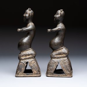 A pair of Vietnamese bronze figures, 19/20th C. — foto 5
