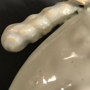 A pair of white Dutch Delft circus horses on a green base, 18th C. — photo 14