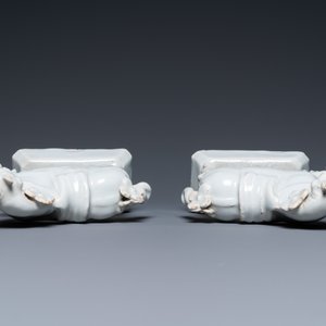 A pair of white Dutch Delft horses, 18th C. — 照片 7