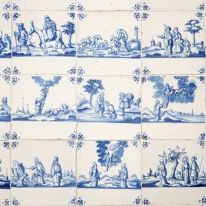 A panel of 30 blue and white Dutch Delft tiles, Rotterdam, late 17th C. — photo 3
