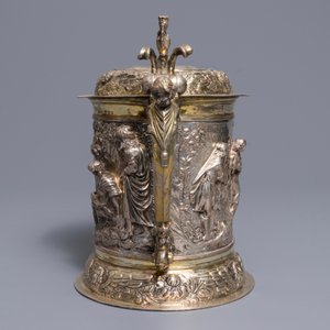 A parcel-gilt silver stein with biblical design, Nathaniel Pressding II, Danzig, Poland, 17th C. — photo 2