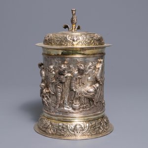 A parcel-gilt silver stein with biblical design, Nathaniel Pressding II, Danzig, Poland, 17th C. — photo 4