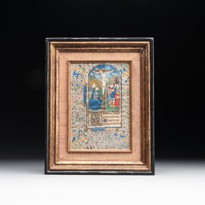 A parchment page from an illuminated book of hours, probably Flanders, 15th C. — foto 1