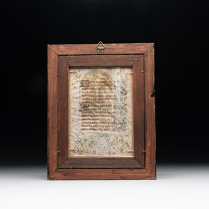 A parchment page from an illuminated book of hours, probably Flanders, 15th C. — foto 2