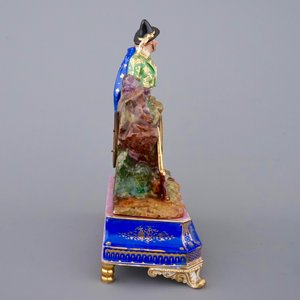 A Paris porcelain clock with a hunter, in the style of Jacob Petit, around 1880 — photo 2