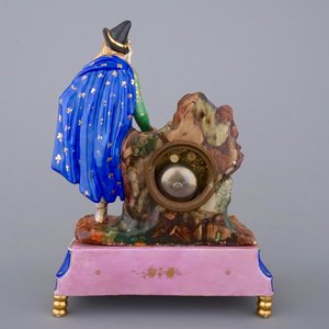 A Paris porcelain clock with a hunter, in the style of Jacob Petit, around 1880 — photo 3