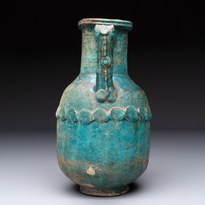 A Parthian turquoise-glazed pottery amphora, Iran, 2nd/3rd C. — photo 5