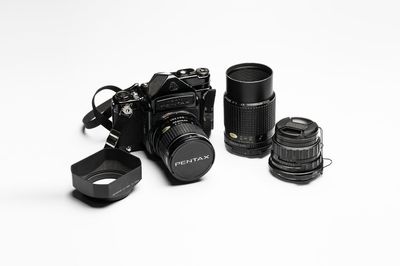 A Pentax 6x7 MLU with TTL prism, 3 lenses and accessories
