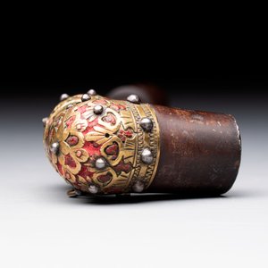 A Persian wooden pipe with bronze and steel mounts, Iran, 19th C. — 照片 5