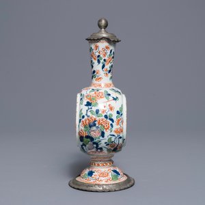 A pewter-mounted Dutch Delft cashmere palette relief-decorated jug, 1st half 18th C. — 照片 5
