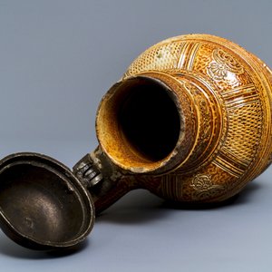 A pewter-mounted stoneware 'Judith and Holofernes' jug, Raeren, ca. 1580 — 照片 8