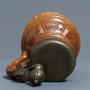 A pewter-mounted stoneware 'Kurfursten' jug, Raeren, dated 1603 — photo 6
