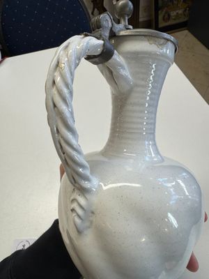 A pewter-mounted white Dutch Delftware jug, 17th C. — photo 7