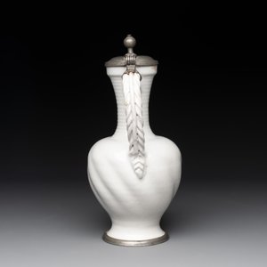 A pewter-mounted white Dutch Delftware jug, 17th C. — photo 2