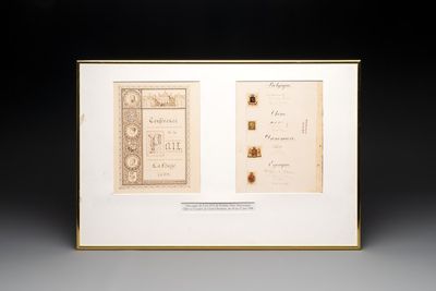A photograph of two pages from the 'Livre d'Or of the Kurhaus Hotel Scheveningen', dated 1986
