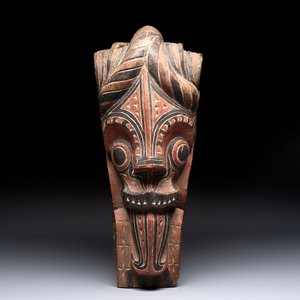 A polychrome 'Batak Singa' architectural element, North Sumatra, Indonesia, 19/20th C. — photo 1