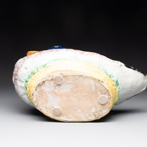 A polychrome Brussels faience duck-shaped tureen and cover, 2nd half 18th C. — photo 9