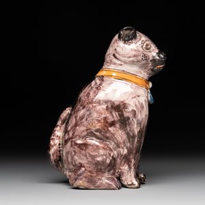 A polychrome Brussels faience model of a dog, 18th C. — photo 5