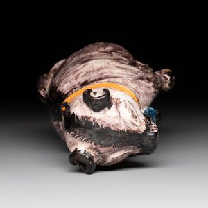 A polychrome Brussels faience model of a dog, 18th C. — photo 6