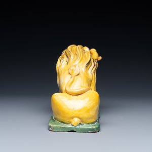 A polychrome Brussels faience model of a lion of Brabant, dated 1788 — photo 6