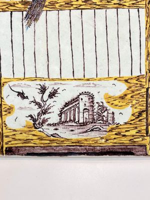 A polychrome Dutch Delft 'bird cage' plaque, 18th C. — photo 3