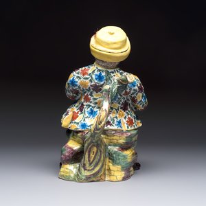 A polychrome Dutch Delft 'Bobbejak' table fountain and cover, 18th C. — photo 4