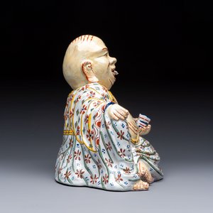A polychrome Dutch Delft 'Budai' figure, 19th C. — photo 4