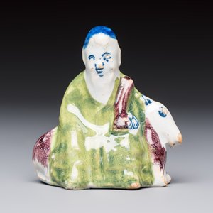 A polychrome Dutch Delft chinoiserie model of Shou Lao on a deer, 18th C. — photo 2