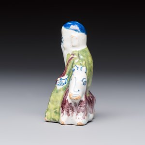 A polychrome Dutch Delft chinoiserie model of Shou Lao on a deer, 18th C. — photo 3