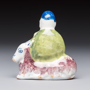 A polychrome Dutch Delft chinoiserie model of Shou Lao on a deer, 18th C. — photo 4