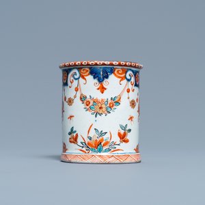 A polychrome Dutch Delft doré jam pot, 18th C. — photo 5