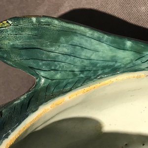 A polychrome Dutch Delft eel-shaped tureen and cover on stand, 18th C. — photo 15