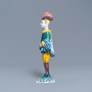 A polychrome Dutch Delft figure of a 'nodding head' actor, 1st quarter 18th C. — 照片 3