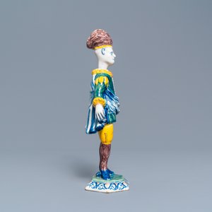 A polychrome Dutch Delft figure of a 'nodding head' actor, 1st quarter 18th C. — 照片 5