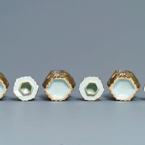 A polychrome Dutch Delft five-piece 'capucin brown-ground' garniture, 18th C. — photo 6