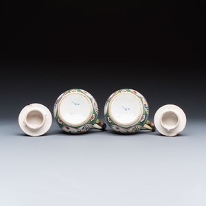 A polychrome Dutch Delft 'Four hearts' oil and vinegar set — photo 8