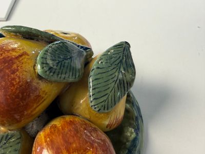 A polychrome Dutch Delft 'Fruit basket' butter tub and cover — photo 3