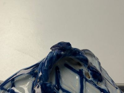 A polychrome Dutch Delft 'Fruit basket' butter tub and cover — photo 8