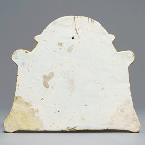 A polychrome Dutch Delft 'landscape' plaque with draperies, 18th C. — photo 2