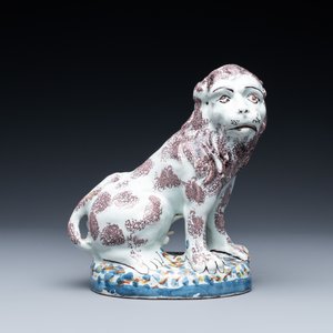 A polychrome Dutch Delft lion, 18th C. — 照片 2