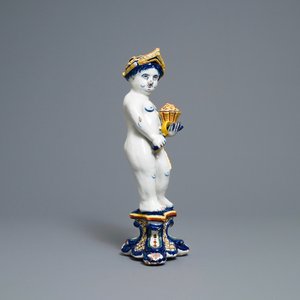 A polychrome Dutch Delft model of a boy, allegory of spring, 18th C. — photo 5