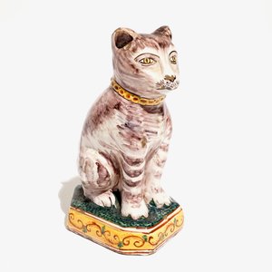 A polychrome Dutch Delft model of a cat, 19th C. — 照片 5