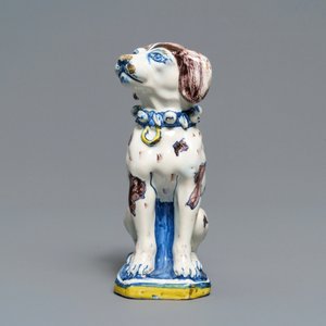 A polychrome Dutch Delft model of a dog, early 18th C. — 照片 4