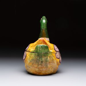 A polychrome Dutch Delft model of a duck and a swan, 19th C. — foto 5