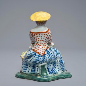 A polychrome Dutch Delft model of a melon seller, 18th C. — 照片 4