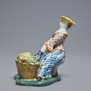 A polychrome Dutch Delft model of a melon seller, 18th C. — 照片 5
