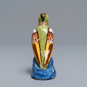 A polychrome Dutch Delft model of a parrot, late 18th C. — 照片 5