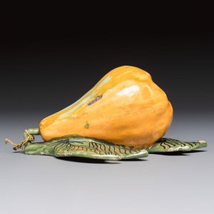 A polychrome Dutch Delft model of a pear — photo 5