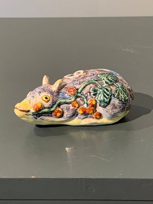 A polychrome Dutch Delft model of a squirrel, 18th C. — photo 12