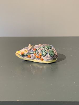 A polychrome Dutch Delft model of a squirrel, 18th C. — photo 5
